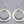 Load image into Gallery viewer, 2 Loop Textured Earring - Sterling silver
