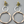 Load image into Gallery viewer, 2 folded circle drop earring - rose gold & gold plated