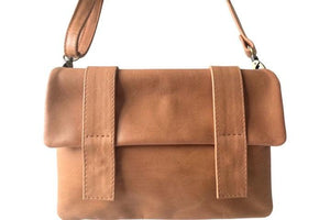 leather shoulder bag front view