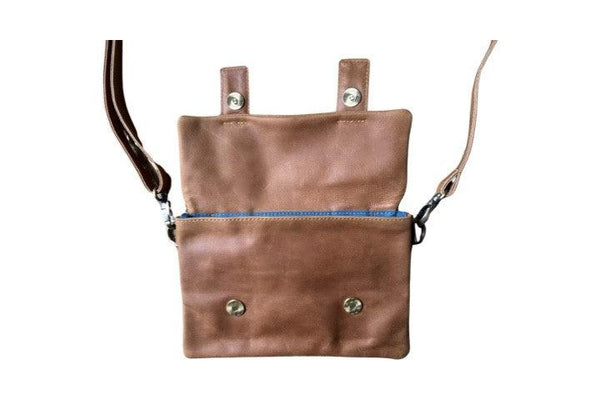 leather shoulder bag open
