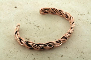 Curve plait cuff - copper - Makers & Providers