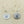 Load image into Gallery viewer, White & blue enamel eye drop earring - small - Makers & Providers
