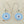 Load image into Gallery viewer, circle eye drop earring - blue - Makers & Providers