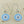 Load image into Gallery viewer, circle eye drop earring - blue - Makers & Providers
