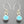 Load image into Gallery viewer, Reef knot drop earring - turquoise & silver - Makers & Providers