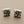 Load image into Gallery viewer, Pair of silver square stud earrings with textured design on a gray background