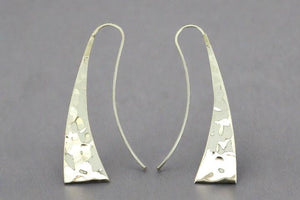Machete earring - hammered sterling silver - Makers & Providers