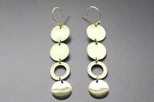 4 x silver disc drop earring - Makers & Providers
