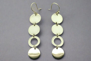 4 x silver disc drop earring - Makers & Providers