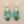 Load image into Gallery viewer, Turquoise stone earrings with silver posts on a gray background