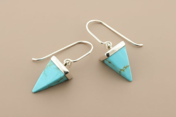Pyramid stone earring - mosaic turquoise