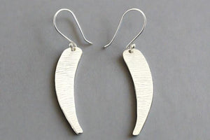 silver willow leaf earring - sterling silver - Makers & Providers