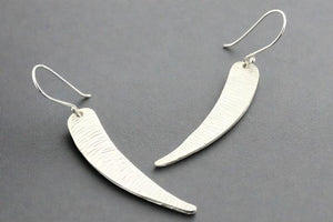 silver willow leaf earring - sterling silver - Makers & Providers