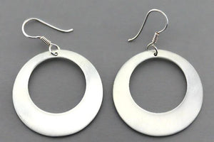 Circle cutout drop earring - sterling silver - Makers & Providers