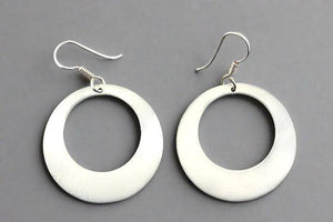 Circle cutout drop earring - sterling silver - Makers & Providers
