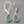 Load image into Gallery viewer, Little teardrop earring - green onyx & sterling silver