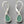Load image into Gallery viewer, Little teardrop earring - green onyx & sterling silver