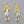 Load image into Gallery viewer, 3 flower drop earrings - silver, gold, rose gold - Makers & Providers