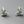 Load image into Gallery viewer, Pelican stud with blue cubic zirconia - sterling silver