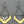Load image into Gallery viewer, Gatsby drop earring - 22Kt gold over silver and oxidized