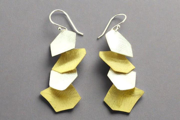 4 x shard earring - gold over sterling silver