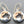 Load image into Gallery viewer, Crown wreath drop earring - rose gold on silver