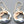 Load image into Gallery viewer, Crown wreath drop earring - rose gold on silver