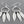 Load image into Gallery viewer, 3 spear chandelier drop earring - fine silver - Makers & Providers