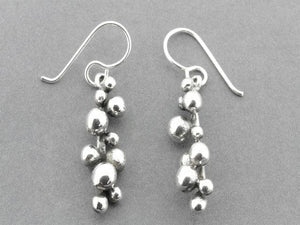 Beaded drop earring - sterling silver - Makers & Providers