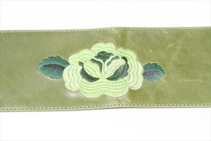 embroided belt - chartruse - Makers & Providers