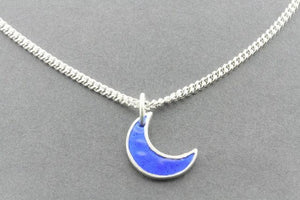 blue moon pendant necklace - sterling silver - Makers & Providers