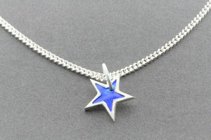 blue star pendant necklace - sterling silver - Makers & Providers