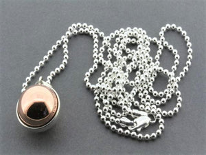 copper & silver ball pendant on 80cm ball chain - Makers & Providers