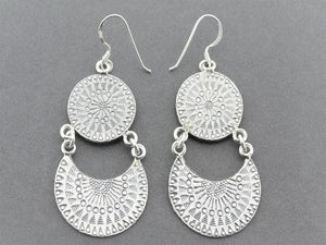 lunar chandelier drop earring - pure silver - Makers & Providers