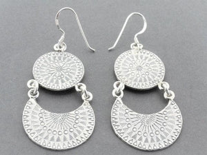 lunar chandelier drop earring - pure silver - Makers & Providers
