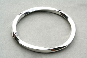 twisted squared edge bangle - sterling silver - Makers & Providers