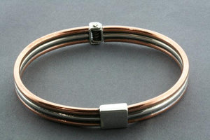 copper/silver hinge bracelet - Makers & Providers