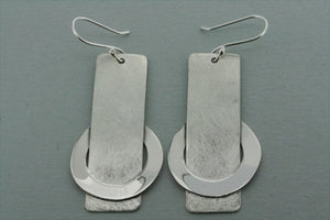 matte drop earring with circle - Makers & Providers
