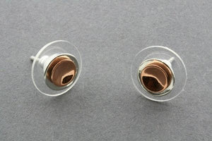 small silver & copper cup stud - Makers & Providers