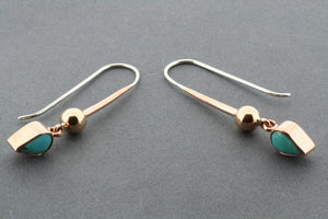 copper & turquoise drop earring - Makers & Providers