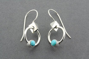 earring hoop & triangle - turquoise - Makers & Providers