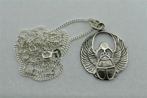 scarab pendant on 60cm link chain - Makers & Providers