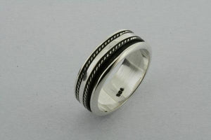 Delicate Double Rope Sterling Silver Spinner Ring - Makers & Providers