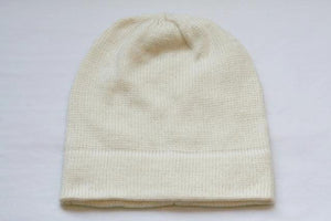 Alpaca Hand Knitted Beanie in Ivory - Makers & Providers