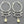 Load image into Gallery viewer, silver and amber hoop earrings