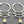 Load image into Gallery viewer, silver and amber hoop earrings