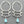 Load image into Gallery viewer, silver hoop earrings with turquoise