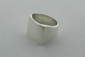 Squared signet ring - sterling silver - Makers & Providers
