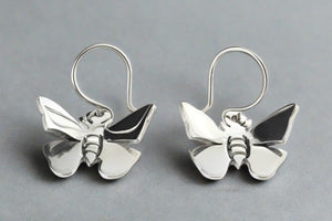 sterling silver butterfly earrings