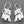 Load image into Gallery viewer, silver dog earring